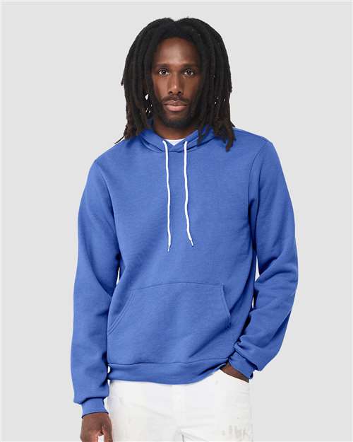 Sponge Fleece Hoodie - OnModelFront - B86306142 - Heather Columbia Blue