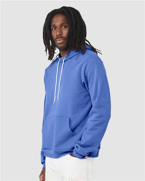 Sponge Fleece Hoodie - OnModelSide - B86306142 - Heather Columbia Blue