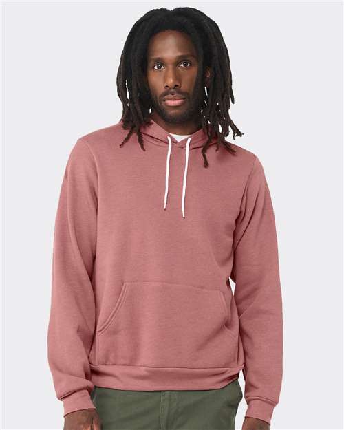 Sponge Fleece Hoodie - OnModelFront - B86306162 - Heather Mauve