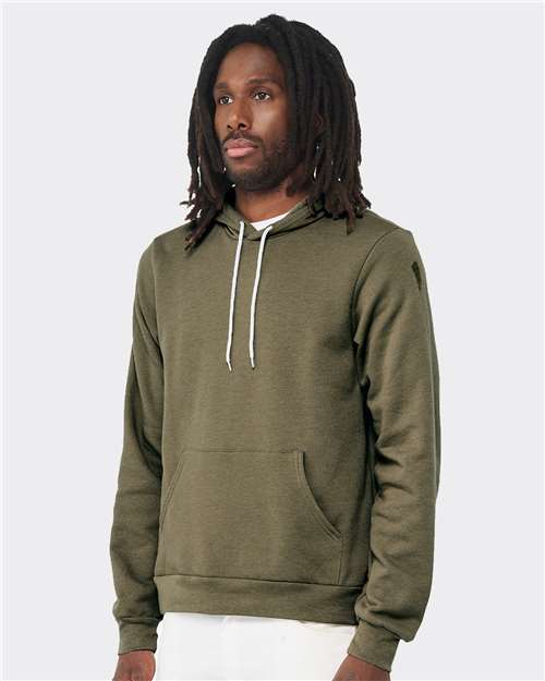 Sponge Fleece Hoodie - OnModelSide - B86306192 - Heather Olive