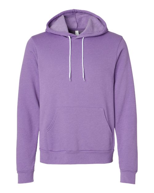 Sponge Fleece Hoodie - Front - B86306212 - Heather Team Purple