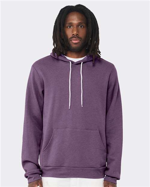 Sponge Fleece Hoodie - OnModelFront - B86306212 - Heather Team Purple
