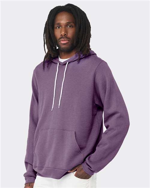 Sponge Fleece Hoodie - OnModelSide - B86306212 - Heather Team Purple
