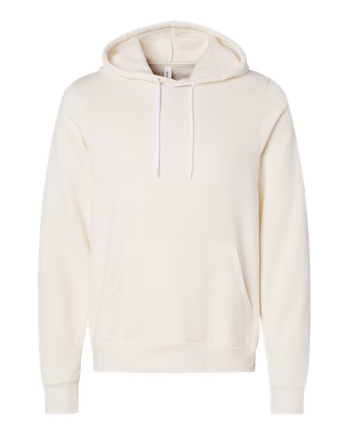 Sponge Fleece Hoodie - Front - B86306232 - Natural