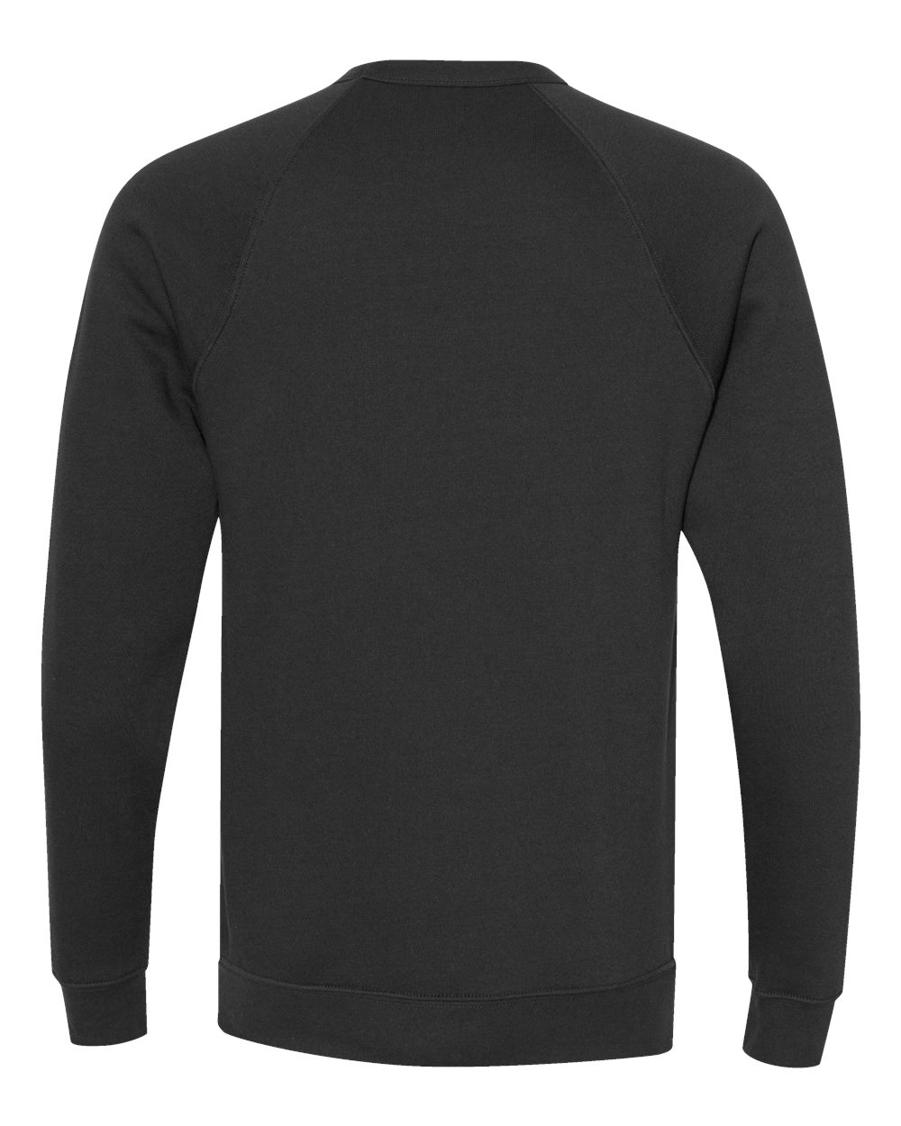 Sponge Fleece Raglan Crewneck Sweatshirt - Back - B85106172 - Vintage Black