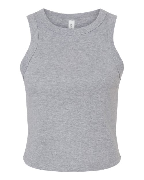Women's Micro Rib Racer Tank - Front - B04006582 - Athletic Heather
