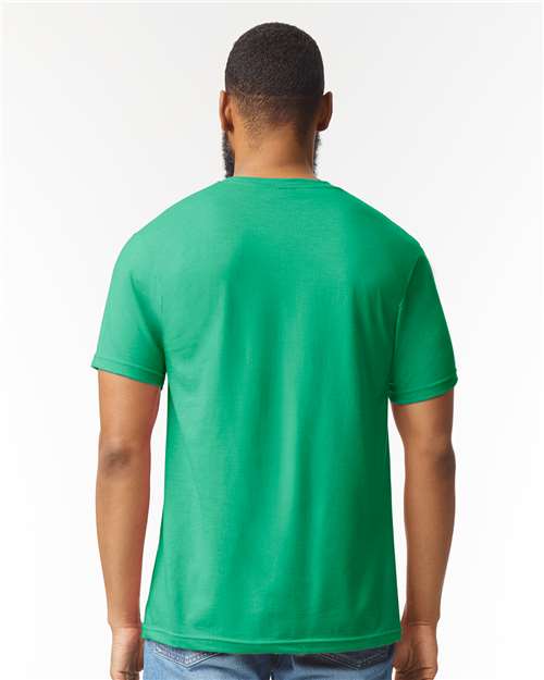 Softstyle® CVC T-Shirt - OnModelBack - B00260193 - Kelly Mist