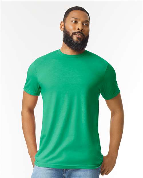 Softstyle® CVC T-Shirt - OnModelFront - B00260193 - Kelly Mist