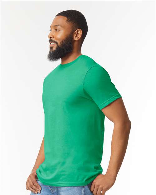 Softstyle® CVC T-Shirt - OnModelSide - B00260193 - Kelly Mist