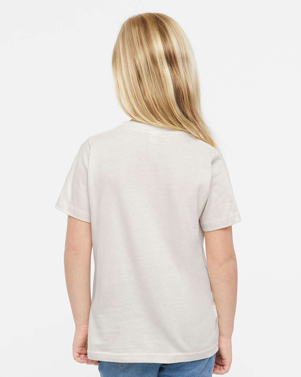 Toddler Fine Jersey Tee - OnModelBack - B31838423 - Porcelain