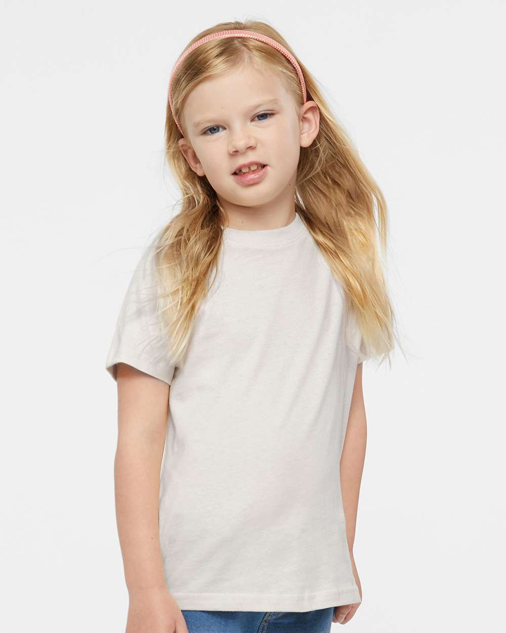 Toddler Fine Jersey Tee - OnModelFront - B31838423 - Porcelain