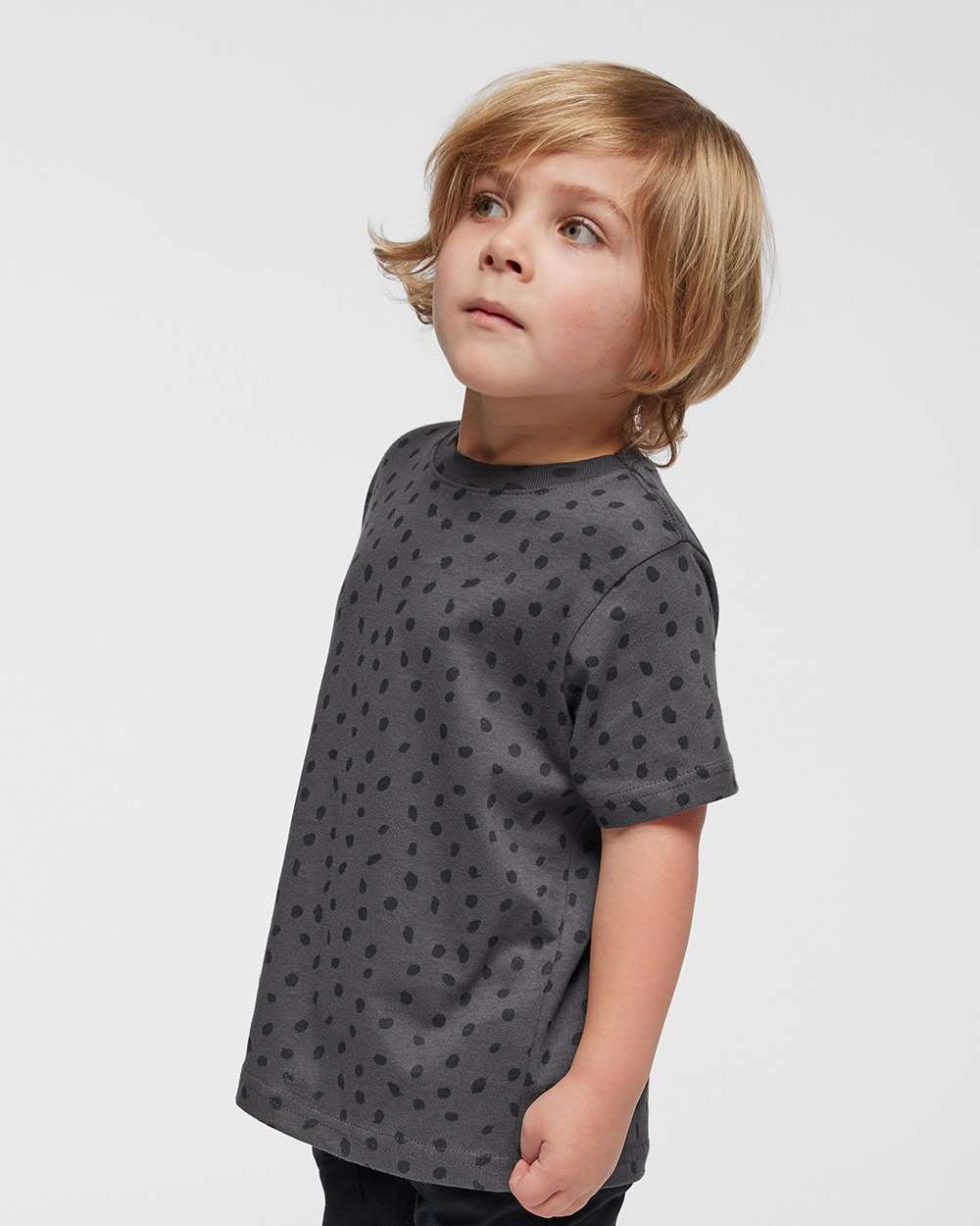 Toddler Fine Jersey Tee - OnModelSide - B31838463 - Slate Spot