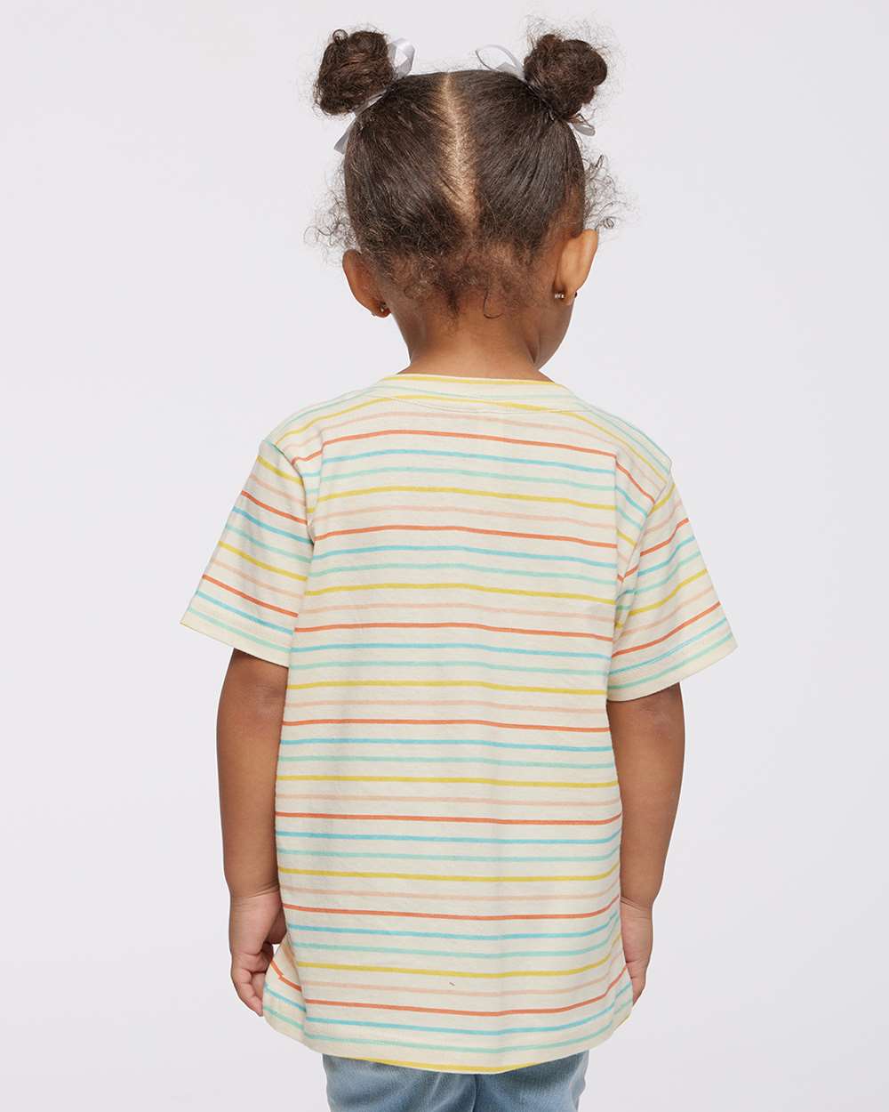 Toddler Fine Jersey Tee - OnModelBack - B31838473 - Sunkissed Stripe