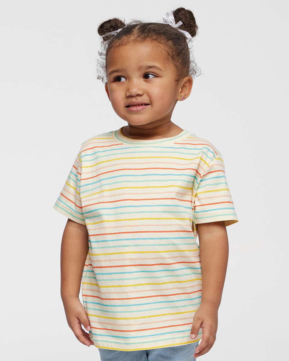 Toddler Fine Jersey Tee - OnModelFront - B31838473 - Sunkissed Stripe