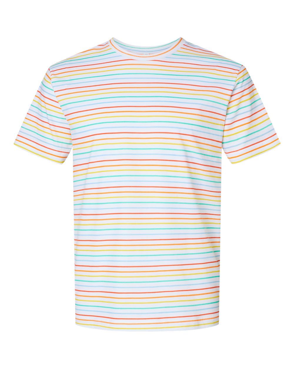 Fine Jersey Tee - Front - B00638423 - Rainbow Stripe