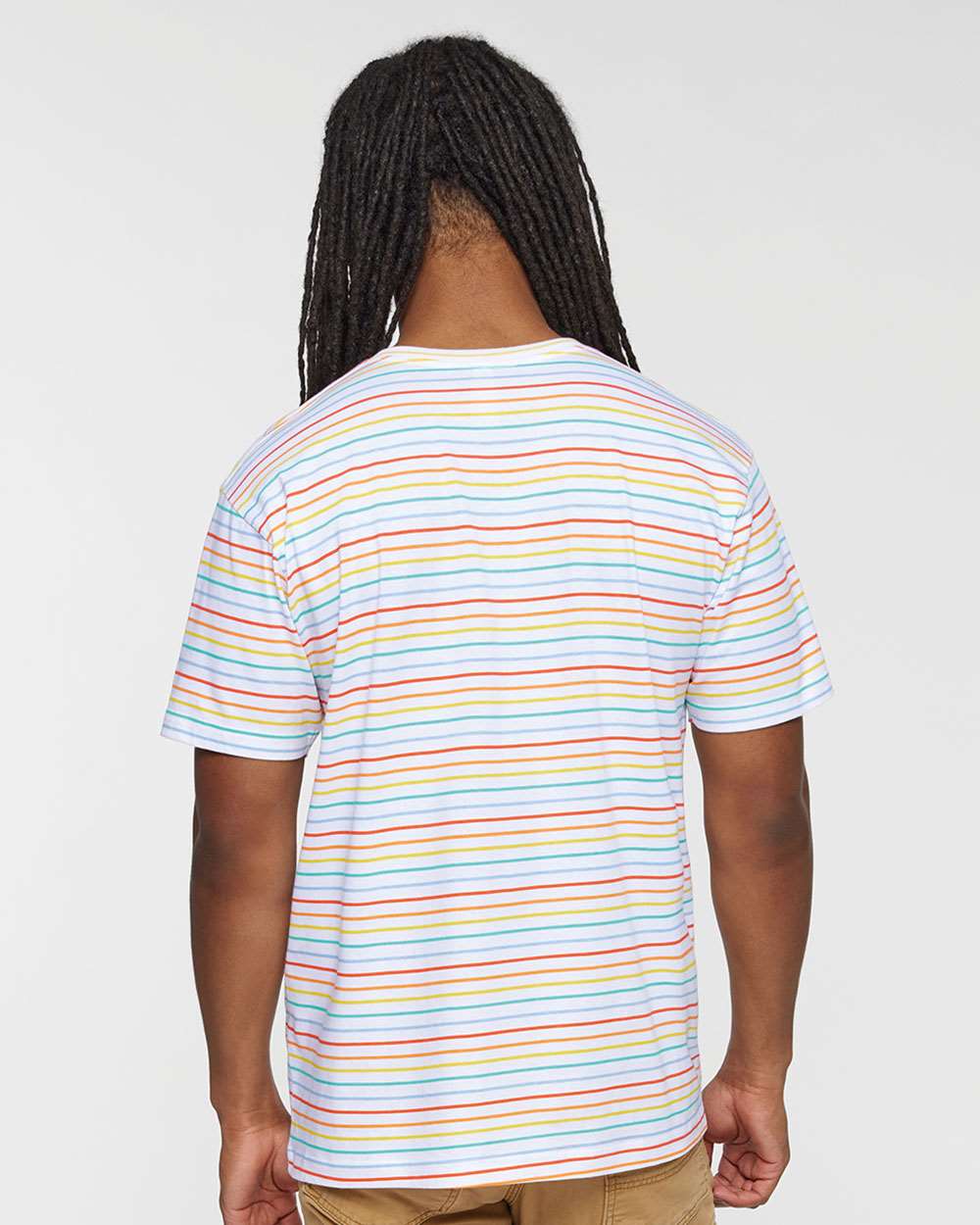 Fine Jersey Tee - OnModelBack - B00638423 - Rainbow Stripe