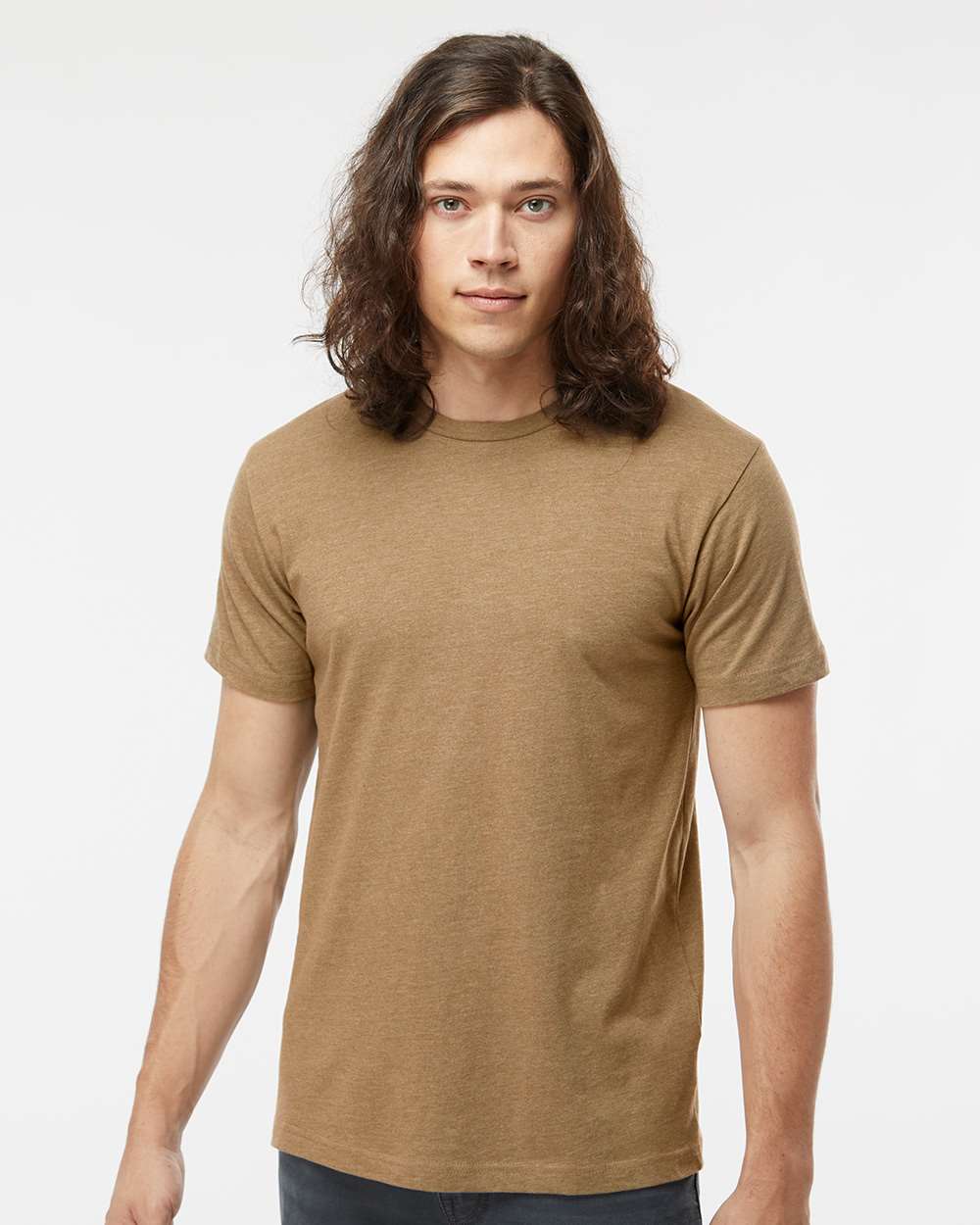 Fine Jersey Tee - OnModelFront - B00638483 - Vintage Coyote Brown