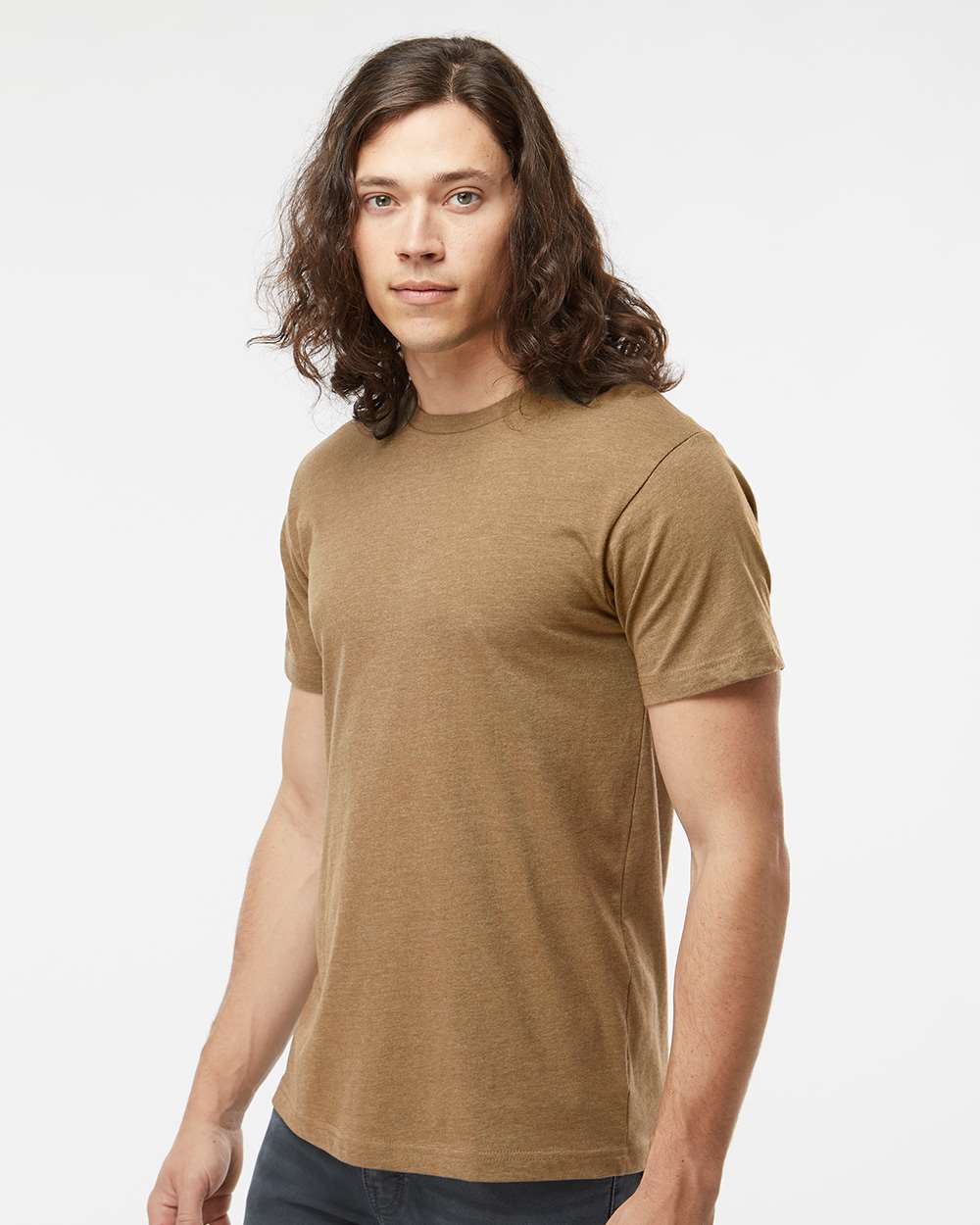 Fine Jersey Tee - OnModelSide - B00638483 - Vintage Coyote Brown