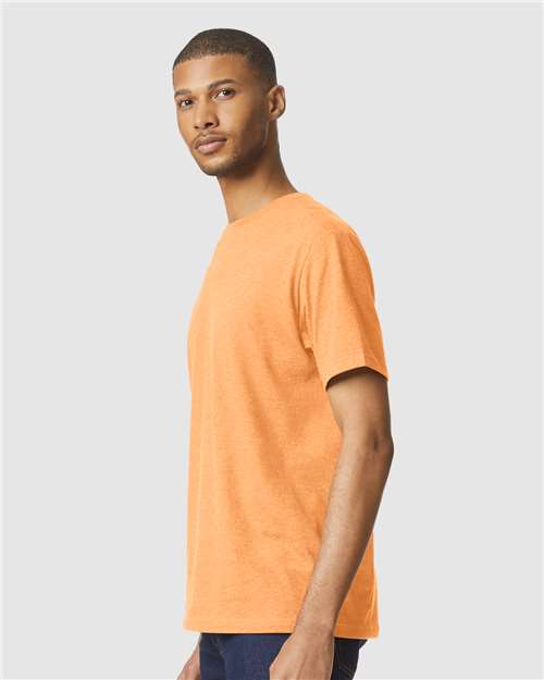 Softstyle® CVC T-Shirt - OnModelSide - B00260413 - Tangerine Mist