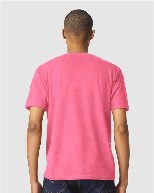 Softstyle® CVC T-Shirt - OnModelBack - B00260313 - Pink Lemonade Mist