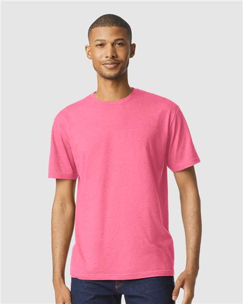 Softstyle® CVC T-Shirt - OnModelFront - B00260313 - Pink Lemonade Mist