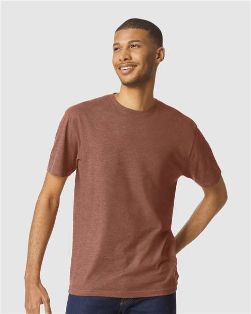 Softstyle® CVC T-Shirt - OnModelFront - B00260423 - Cocoa Mist