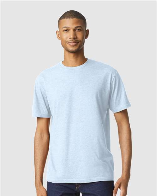 Softstyle® CVC T-Shirt - OnModelFront - B00260443 - Light Blue Mist