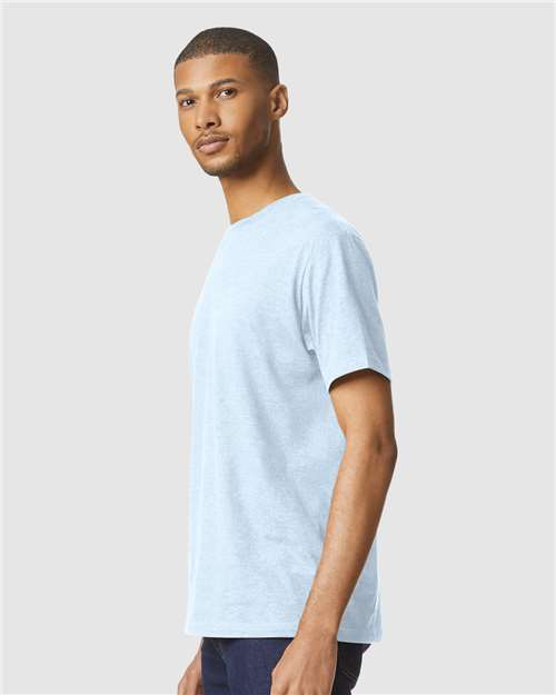 Softstyle® CVC T-Shirt - OnModelSide - B00260443 - Light Blue Mist