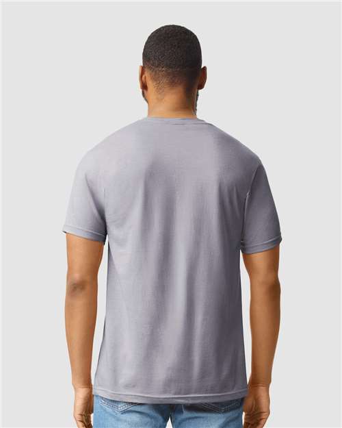 Softstyle® CVC T-Shirt - OnModelBack - B00260453 - Sport Grey