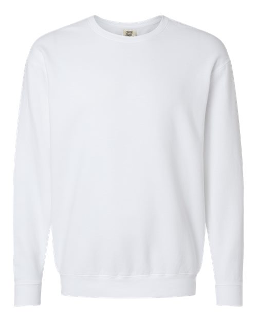Unisex Garment-Dyed Lightweight Fleece Crewneck Sweatshirt - Front - B00808004 - White