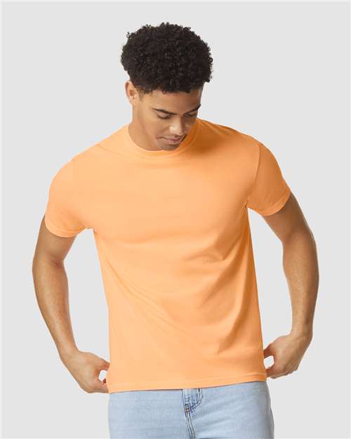 Garment-Dyed Heavyweight T-Shirt - OnModelFront - B00708903 - Neon Cantaloupe