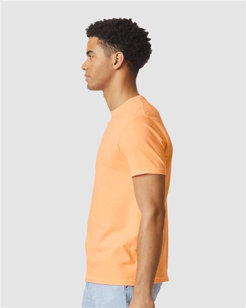 Garment-Dyed Heavyweight T-Shirt - OnModelSide - B00708903 - Neon Cantaloupe