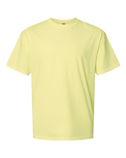 Garment-Dyed Heavyweight T-Shirt - Front - B00708913 - Neon Lemon