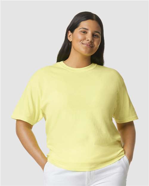 Garment-Dyed Heavyweight T-Shirt - OnModelFront - B00708913 - Neon Lemon
