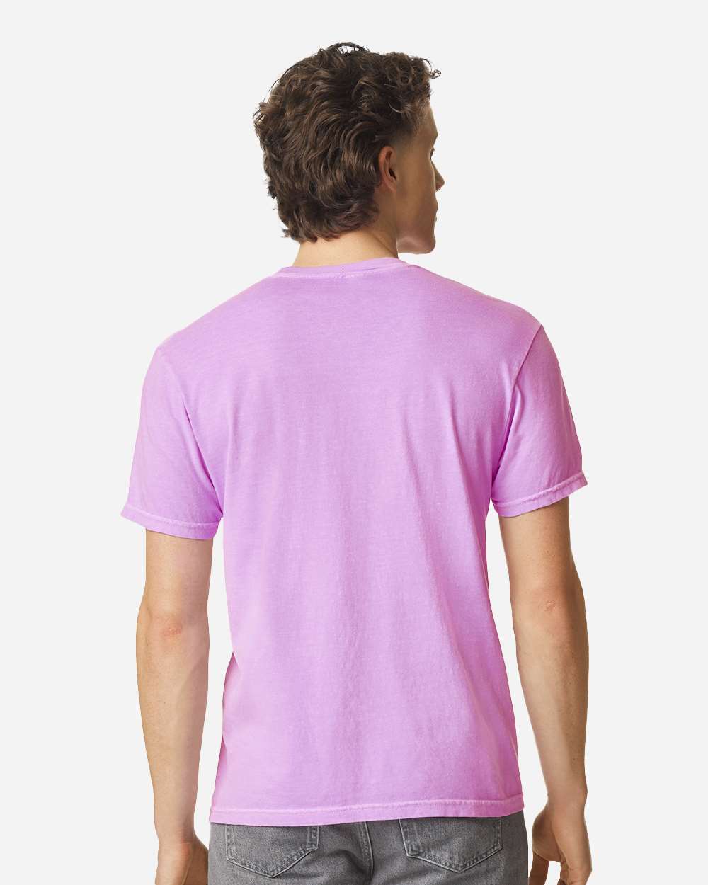 Garment-Dyed Heavyweight T-Shirt - OnModelBack - B00708923 - Neon Violet