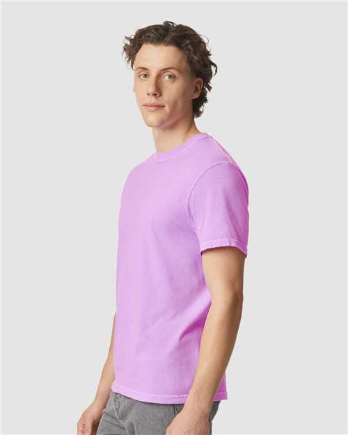 Garment-Dyed Heavyweight T-Shirt - OnModelSide - B00708923 - Neon Violet