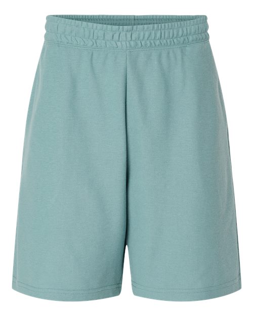 Pique Unisex Gym Shorts - Front - B03127253 - Arctic