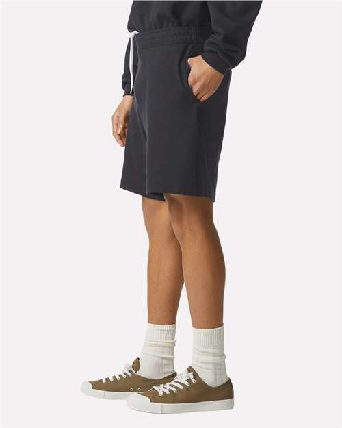 Pique Unisex Gym Shorts - OnModelSide - B03127503 - Black