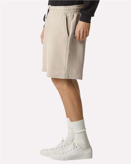 Pique Unisex Gym Shorts - OnModelSide - B03127243 - Bone