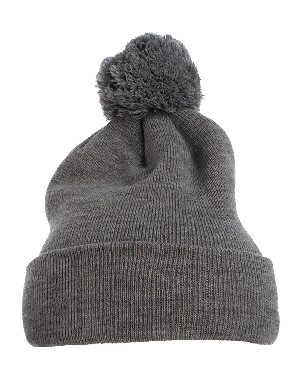 Cuff Knit Beanie w Pom - styleImage