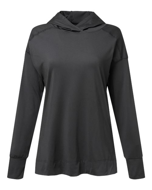 Eco Revive™ Women's Ventura Soft Knit Hoodie - Front - B32164503 - Black