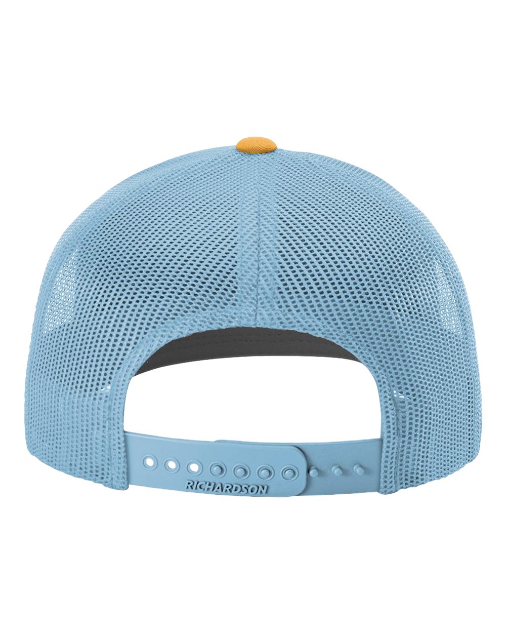 Snapback Trucker Cap - Back - B18095980 - White/ Columbia Blue/ Yellow
