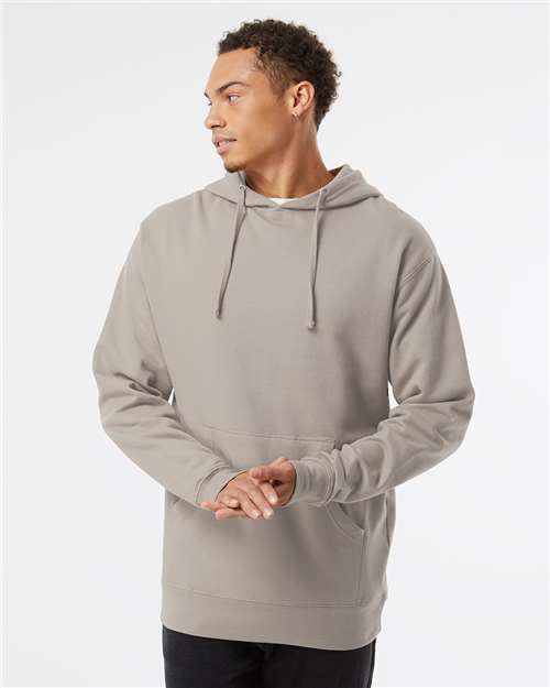 Midweight Hooded Sweatshirt - OnModelFront - B23676413 - Cement