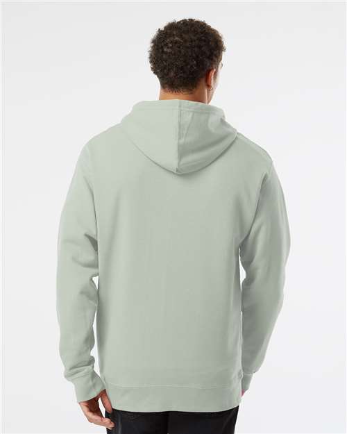 Midweight Hooded Sweatshirt - OnModelBack - B23676433 - Dusty Sage