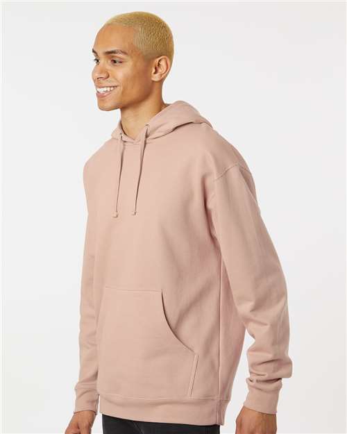Midweight Hooded Sweatshirt - OnModelSide - B23676443 - Dusty Pink