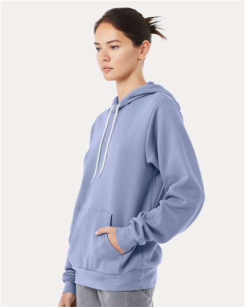 Sponge Fleece Hoodie - OnModelSide - B86306812 - Lavender Blue