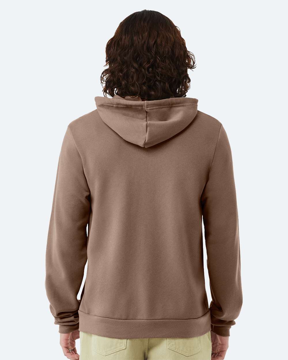 Sponge Fleece Full-Zip Hoodie - OnModelBack - B80406392 - Vintage Brown