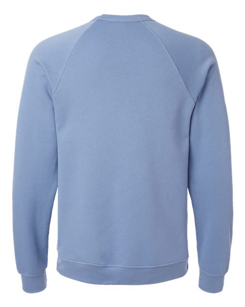 Sponge Fleece Raglan Crewneck Sweatshirt - Back - B85106192 - Lavender Blue