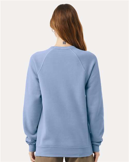 Sponge Fleece Raglan Crewneck Sweatshirt - OnModelBack - B85106192 - Lavender Blue