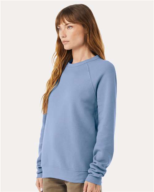 Sponge Fleece Raglan Crewneck Sweatshirt - OnModelSide - B85106192 - Lavender Blue